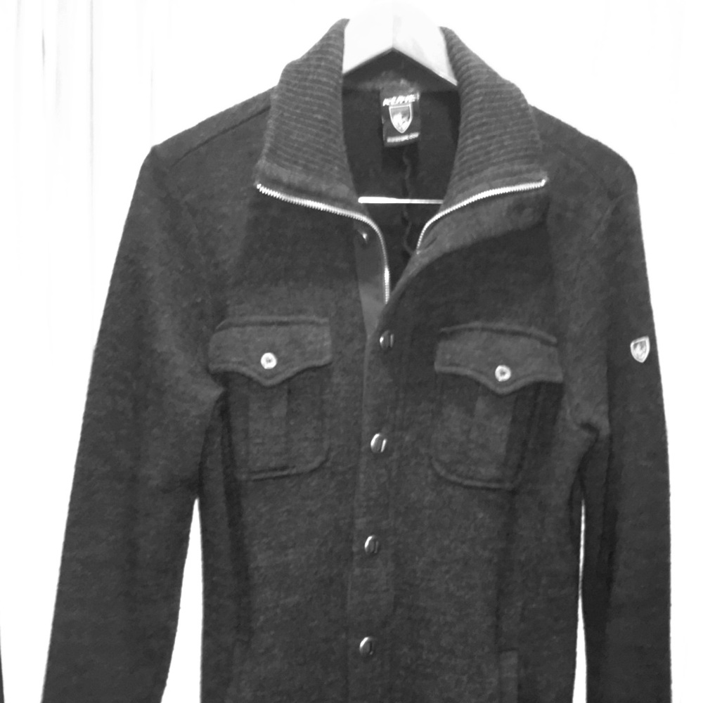 Kuhl sweater zipper button wool